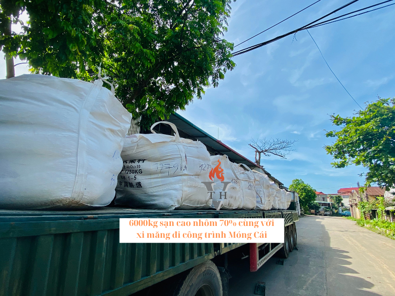 Sạn cao nhôm 70% đi công trình Móng Cái